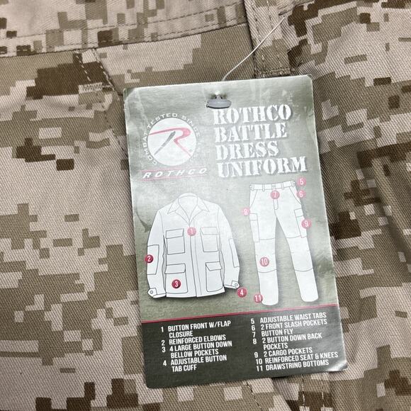 Desert Digital Camouflage Military BDU Cargo Bottoms Fatigue Trouser Size XL - Picture 5 of 7